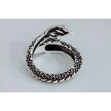 Dragon Ring - Premium Copper Zodiac Motif Ring with Radiant Green Color snake - label