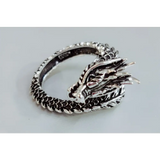 Dragon Ring - Premium Copper Zodiac Motif Ring with Radiant Green Color - snake - label