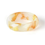 Dried Flower Epoxy Ring with Delicate Resin - Encased Flowers in 5 Sizes snake - label