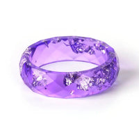 Dried Flower Epoxy Ring with Delicate Resin - Encased Flowers in 5 Sizes snake - label