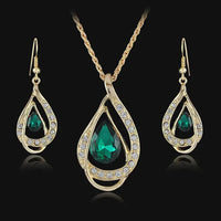 Drop Crystal Necklace | Dazzling Alloy & Crystal Pendant snake - label