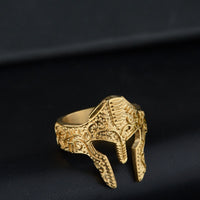 Bold Warrior Mask Ring - New Fashion Statement for Unique Personalities