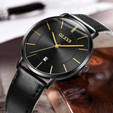 elegant watches for men: 40mm Dial, 6.5mm Slim Case, 3 Bar Water Resistance snake - label