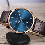 elegant watches for men: 40mm Dial, 6.5mm Slim Case, 3 Bar Water Resistance snake - label