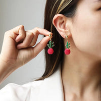 Enamel Drop Oil Cactus Earrings - Nature - Inspired Zinc Alloy Dangles - snake - label