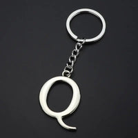 English Alphabet Personalized Zinc Alloy Keychain - Stylish Design, 15g & 9.7cm Length snake - label