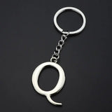 English Alphabet Personalized Zinc Alloy Keychain - Stylish Design, 15g & 9.7cm Length snake - label