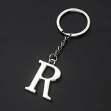 English Alphabet Personalized Zinc Alloy Keychain - Stylish Design, 15g & 9.7cm Length snake - label