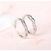 Eternal Love Ring - White Gold Couple Rings Set, Handcrafted for Men & Women - snake - label