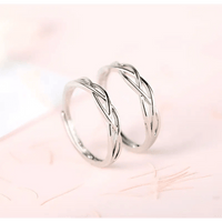 Eternal Love Ring - White Gold Couple Rings Set, Handcrafted for Men & Women snake - label