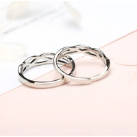 Eternal Love Ring - White Gold Couple Rings Set, Handcrafted for Men & Women - snake - label