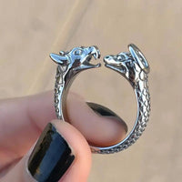 Eternal Snake Ring - Titanium Steel Unisex Jewelry with Serpentine Design snake - label