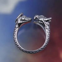 Eternal Snake Ring - Titanium Steel Unisex Jewelry with Serpentine Design snake - label