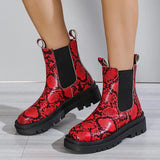 Europe and America Popular Snake Print Fashion Women's Boots snake - label