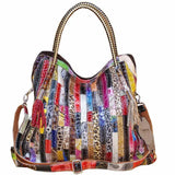 Exotic Snake Bags: High - Quality Cowhide Shoulder Bag for Women snake - label