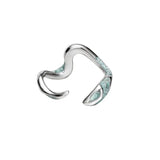 Exquisite Adjustable Exotic Snake Ring in Elegant White Gold Finish snake - label