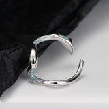 Exquisite Adjustable Exotic Snake Ring in Elegant White Gold Finish snake - label