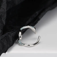 Exquisite Adjustable Exotic Snake Ring in Elegant White Gold Finish - snake - label