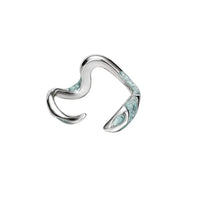 Exquisite Adjustable Exotic Snake Ring in Elegant White Gold Finish - snake - label