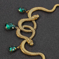 Exquisite Snake Element Necklace with Clavicle Chain snake - label