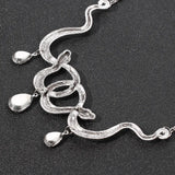 Exquisite Snake Element Necklace with Clavicle Chain - snake - label