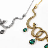 Exquisite Snake Element Necklace with Clavicle Chain - snake - label