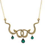 Exquisite Snake Element Necklace with Clavicle Chain - snake - label