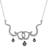 Exquisite Snake Element Necklace with Clavicle Chain - snake - label