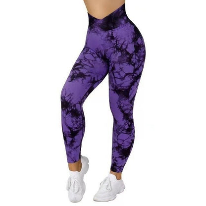 Seamless Tie - Dye Leggings snake - label