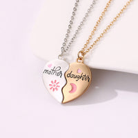 2PCS Mother-Daughter Matching Heart Necklace Set - Magnetic Pendant Jewelry, Perfect Fashion Gift for Mother's Day