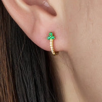 Fashion Color Zircon Earrings Set with 6 Sparkling Stones - snake - label