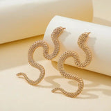 Fashion Metal Snake Earrings - Exquisite Zodiac Design snake - label