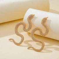 Fashion Metal Snake Earrings - Exquisite Zodiac Design - snake - label