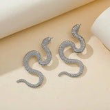 Fashion Metal Snake Earrings - Exquisite Zodiac Design snake - label