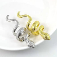 Fashion Metal Snake Ring with European American Style & Snake Type Design: Alloy, Electroplated, Semi - Precious Stones snake - label