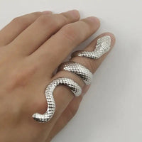 Fashion Metal Snake Ring with European American Style & Snake Type Design: Alloy, Electroplated, Semi - Precious Stones snake - label