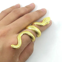 Fashion Metal Snake Ring with European American Style & Snake Type Design: Alloy, Electroplated, Semi - Precious Stones snake - label