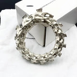 Fashion Snake Bone Bracelet: Adjustable Silver Plated Unisex Style - snake - label