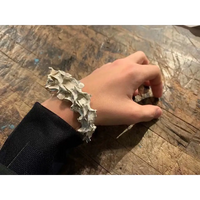 Fashion Snake Bone Bracelet: Adjustable Silver Plated Unisex Style - snake - label