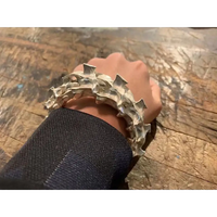 Fashion Snake Bone Bracelet: Adjustable Silver Plated Unisex Style - snake - label