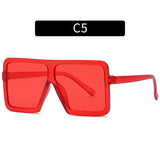 Fashion Square Sunglasses: UV400 Protection & Trendy Frame Design snake - label