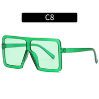 Fashion Square Sunglasses: UV400 Protection & Trendy Frame Design snake - label