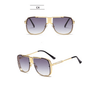 Fashion Street Sunglasses: Square Frame PC Lens Metal Sunglasses snake - label