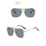 Fashion Street Sunglasses: Square Frame PC Lens Metal Sunglasses snake - label