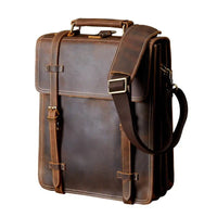 First Layer Cowhide Backpack with Laptop Compartment - Premium Leather 13" - 40cm x 30cm x 10cm snake - label