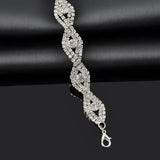 Flash Diamond Bracelet with Shimmering Silver Alloy - 18+6cm Size snake - label