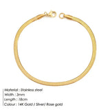 Flat Snake Bracelet: Titanium Steel U - Shape Design for Women snake - label