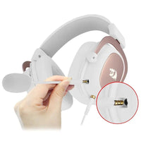 Gaming Headset Eats Earphones: 50mm Speaker, Memory Foam Padding & 2m Braided Wire snake - label