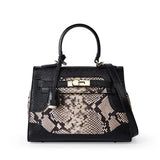 Genuine Snake Platinum Bag - First - Layer Cowhide and Polyester Lined Luxury snake - label