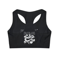 Girls' Swimsuit Crop Top: Seamless Racerback Design & Durable 82% Polyester - Sizes 2T - 5T snake - label